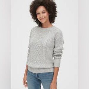 Gap Cotton Fisherman Sweater Sz S